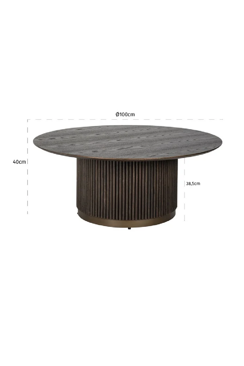 Round Wooden Coffee Table | OROA Luxor | Woodfurniture.com