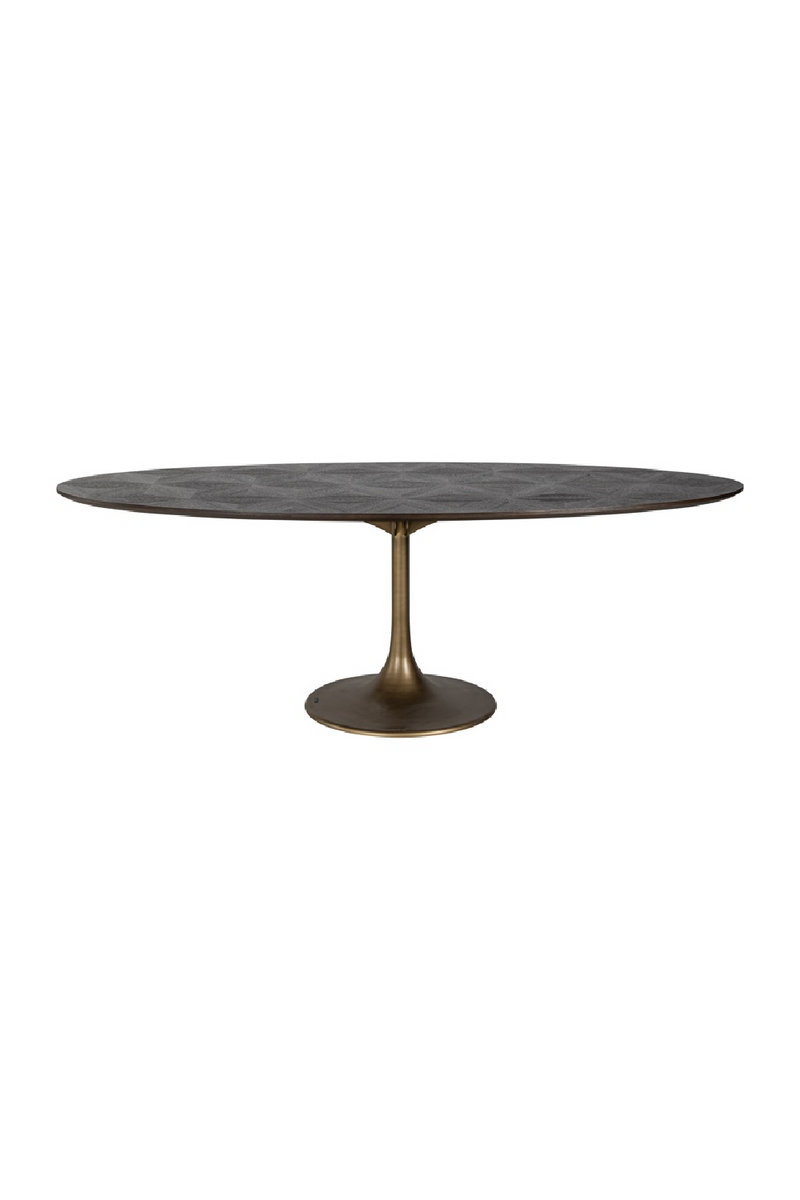 Oval Pedestal Dining Table | OROA Luxor | Woodfurniture.com