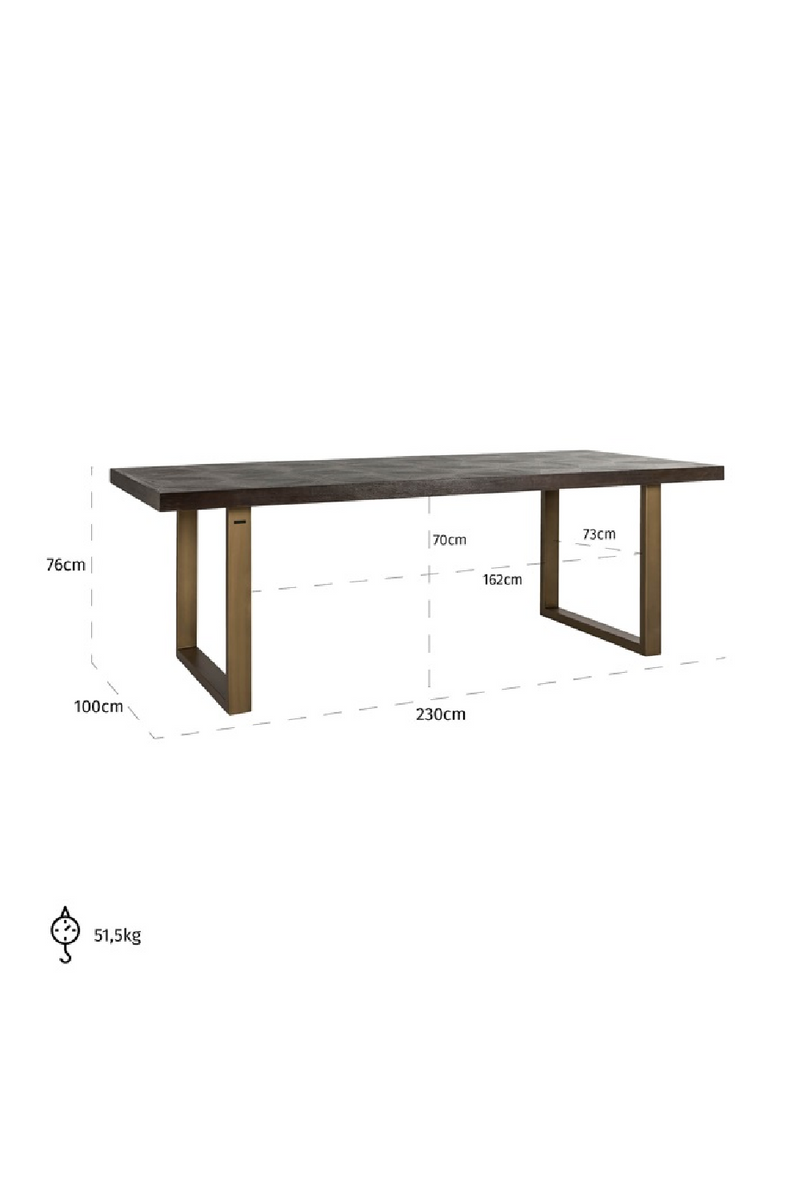 Diamond Patterned Dining Table | OROA Luxor | Woodfurniture.com