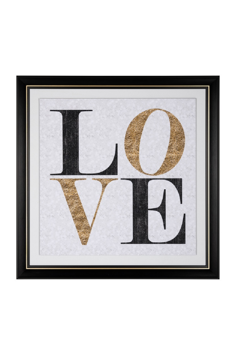 Framed LOVE Wall Art | OROA Amour | Woodfurniture.com