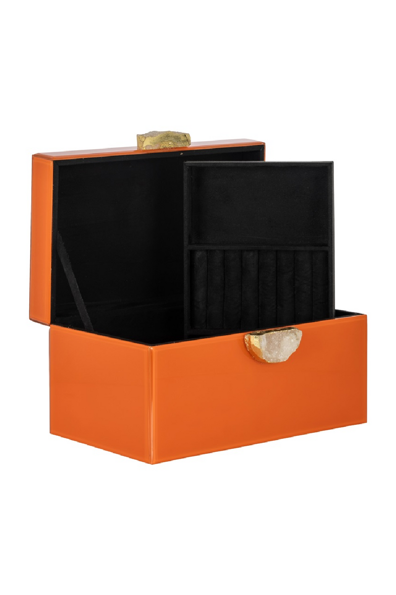 Orange Modern Jewelry Box | OROA Lia | Woodfurniture.com