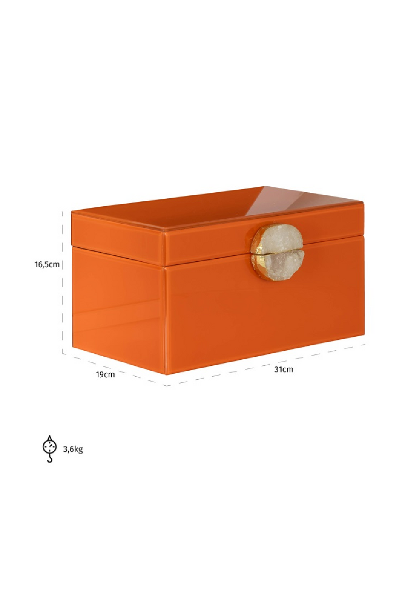 Orange Modern Jewelry Box | OROA Lia | Woodfurniture.com