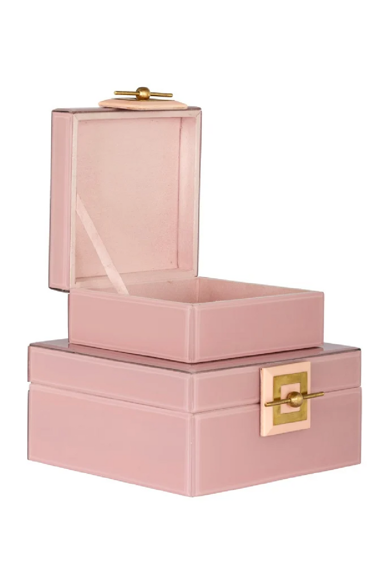 Pink Glass Jewelry Box | OROA Bodine |  Woodfurniture.com