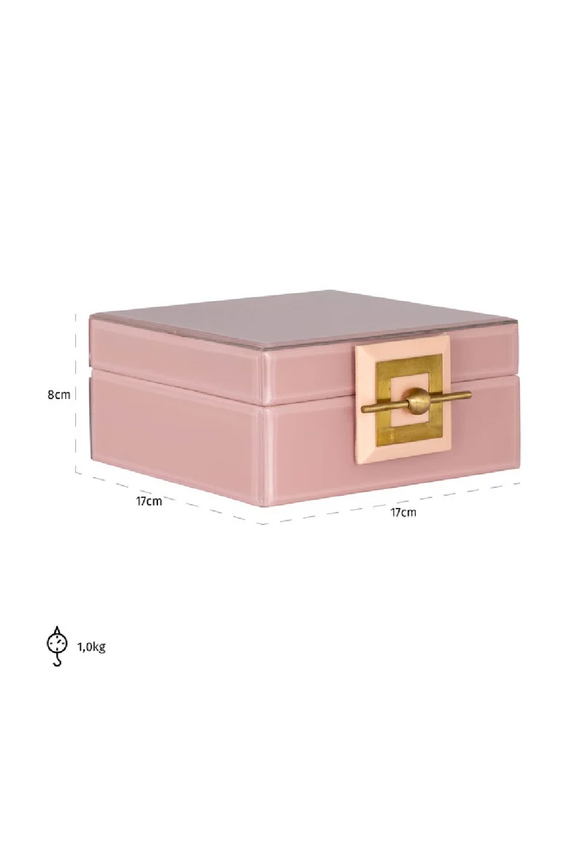 Pink Glass Jewelry Box | OROA Bodine |  Woodfurniture.com