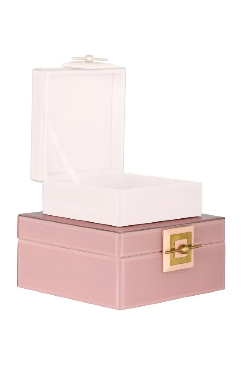 Pink Glass Jewelry Box | OROA Bodine |  Woodfurniture.com