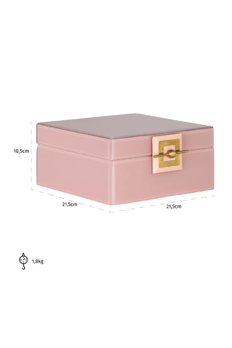 Pink Glass Jewelry Box | OROA Bodine |  Woodfurniture.com