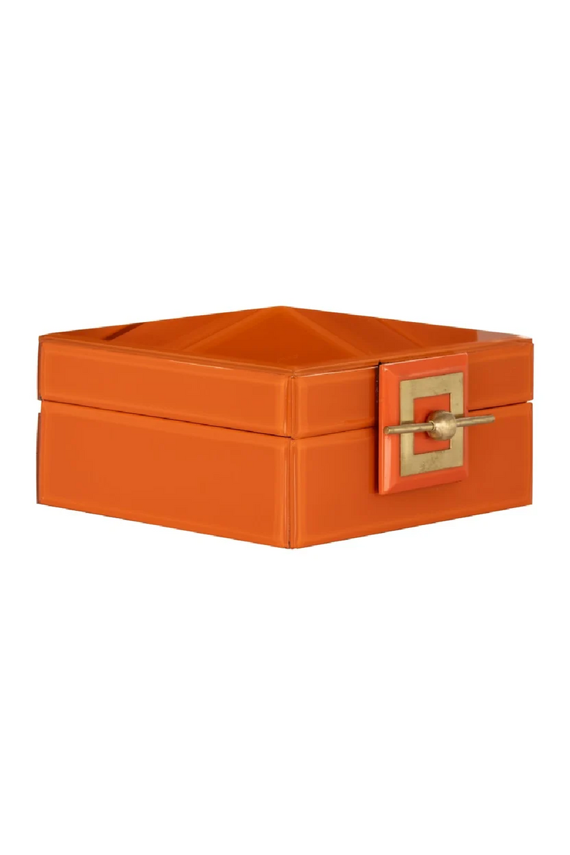 Orange Glass Jewelry Box | OROA Bodine | Woodfurniture.com