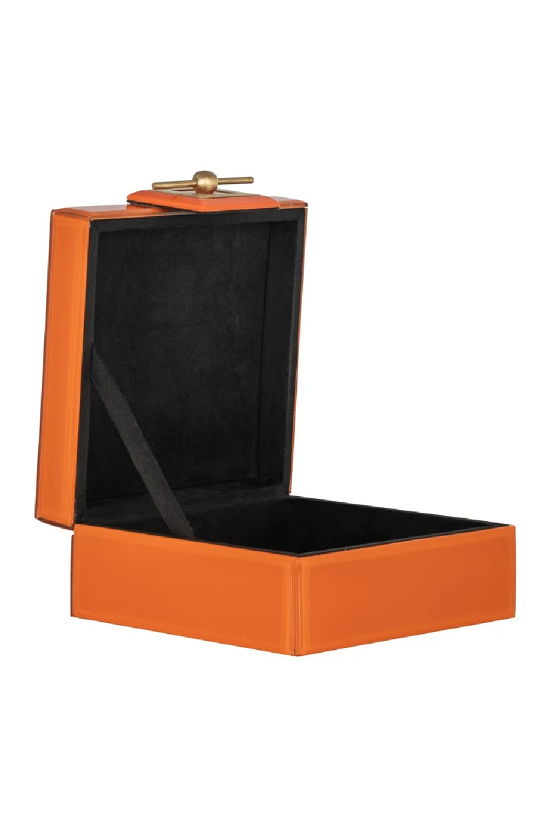 Orange Glass Jewelry Box | OROA Bodine | Woodfurniture.com