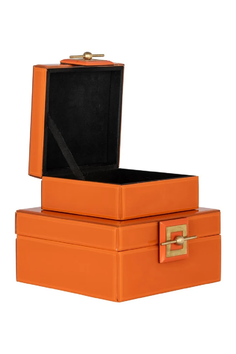 Orange Glass Jewelry Box | OROA Bodine | Woodfurniture.com