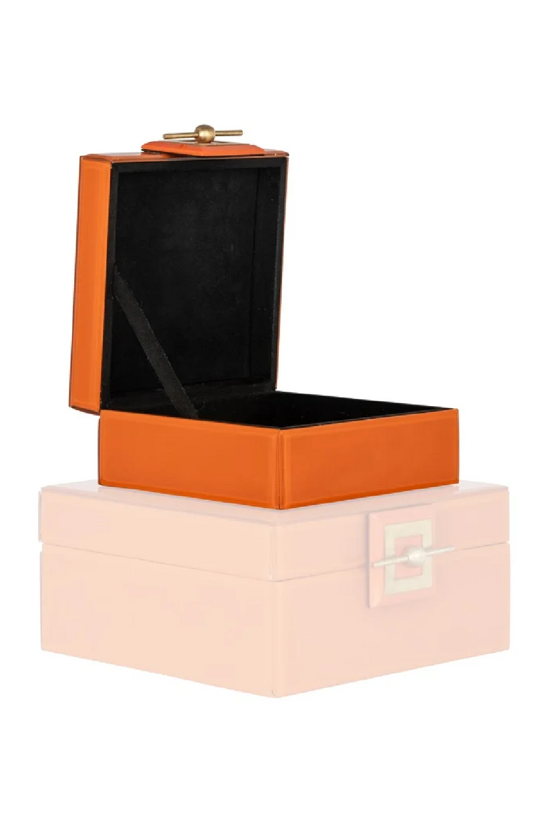 Orange Glass Jewelry Box | OROA Bodine | Woodfurniture.com