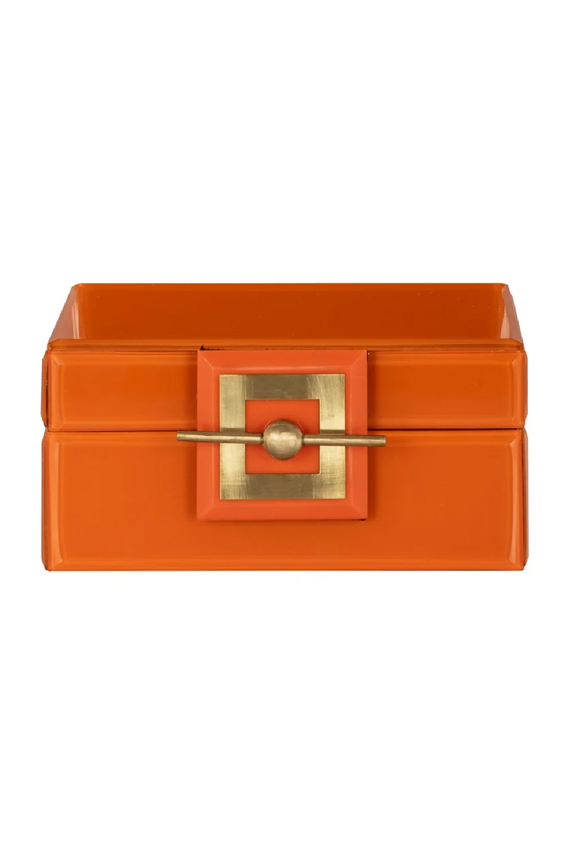 Orange Glass Jewelry Box | OROA Bodine | Woodfurniture.com