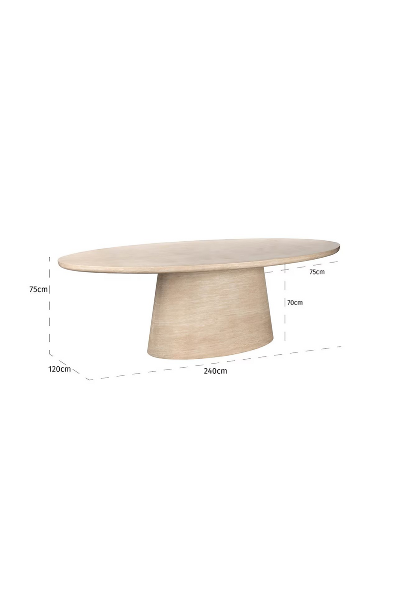 Travertine Organic Dining Table | OROA Fictus | Woodfurniture.com