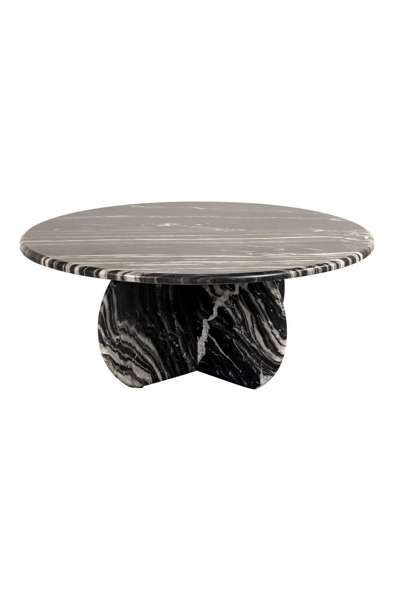 Sleek Black Marble Coffee Table | OROA Bancroft | Woodfurniture.com