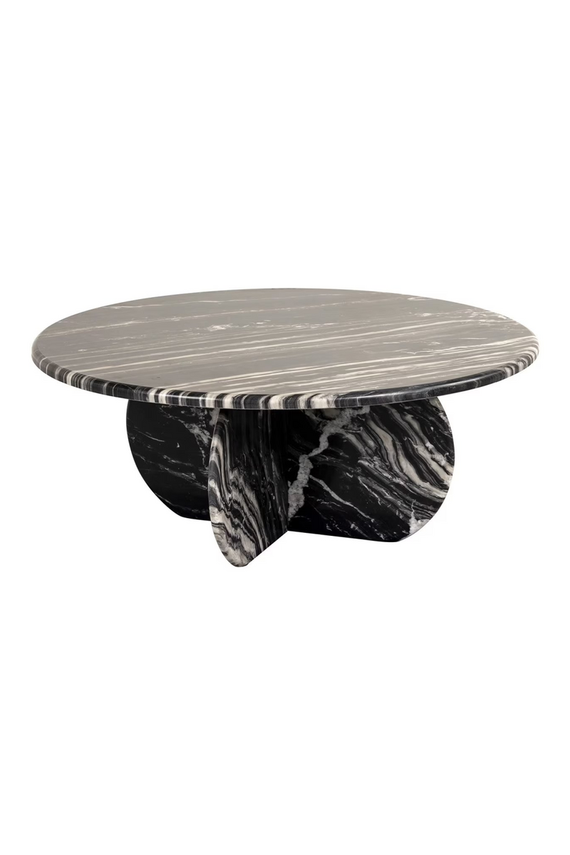 Sleek Black Marble Coffee Table | OROA Bancroft | Woodfurniture.com