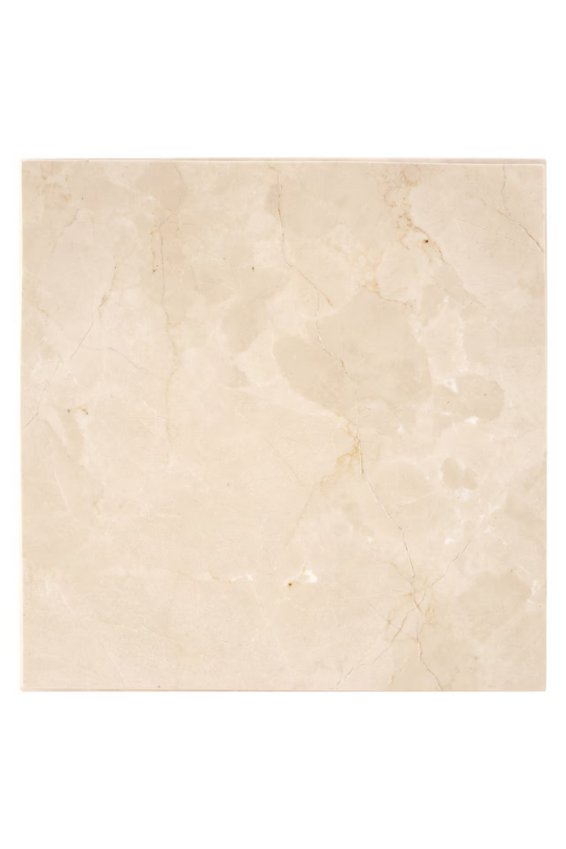 Beige Marble Square End Table | OROA Dyna | Woodfurniture.com