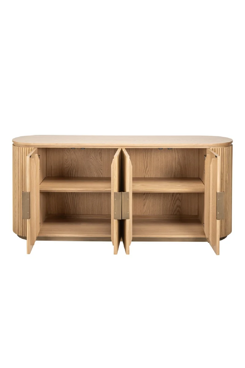 Natural Oak 4-Door Sideboard | OROA Belfort | Woodfurniture.com