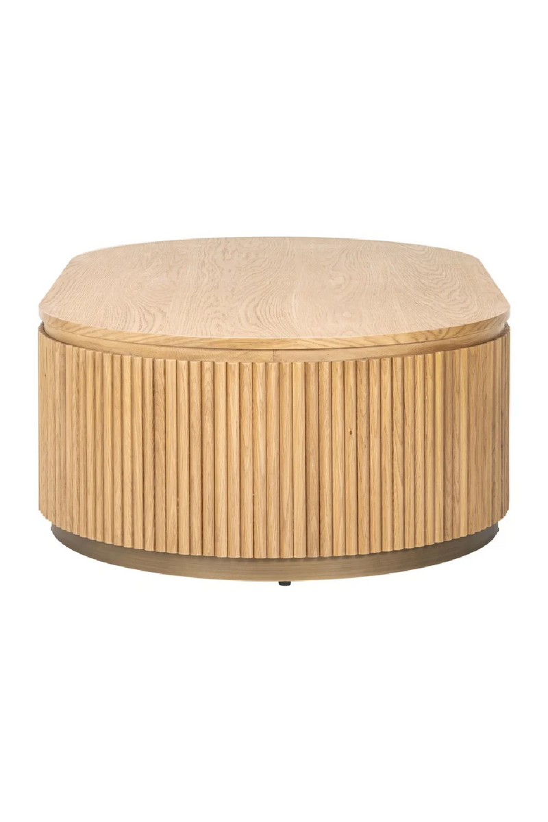 Natural Oak Oval Coffee Table | OROA Belfort | Woodfurniture.com