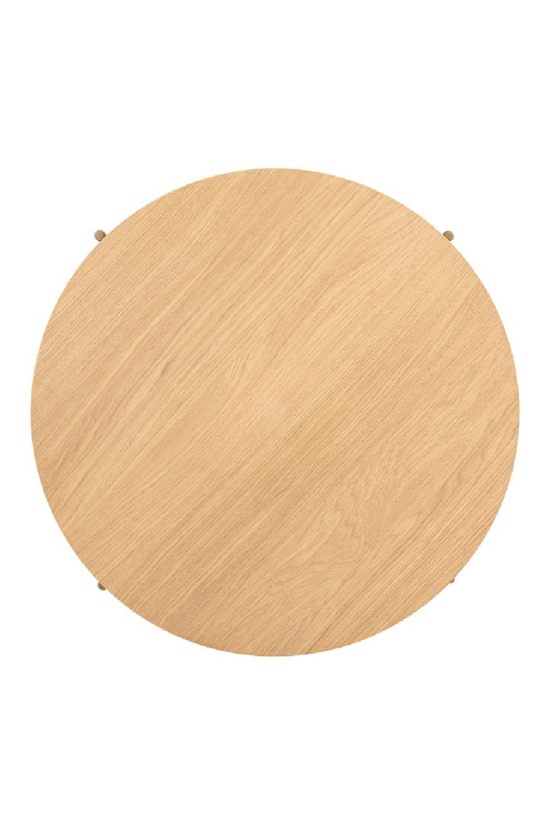 Natural Oak Round Coffee Table | OROA Belfort | Woodfurniture.com