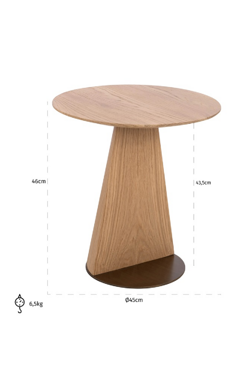 Oak Conical Sofa Table | OROA Belfort | Woodfurniture.com