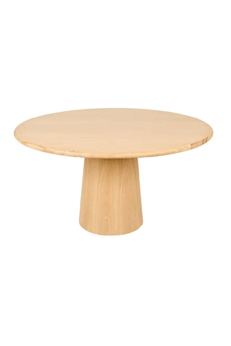 Oak Round Pedestal Dining Table | OROA Oakley | Woodfurniture.com
