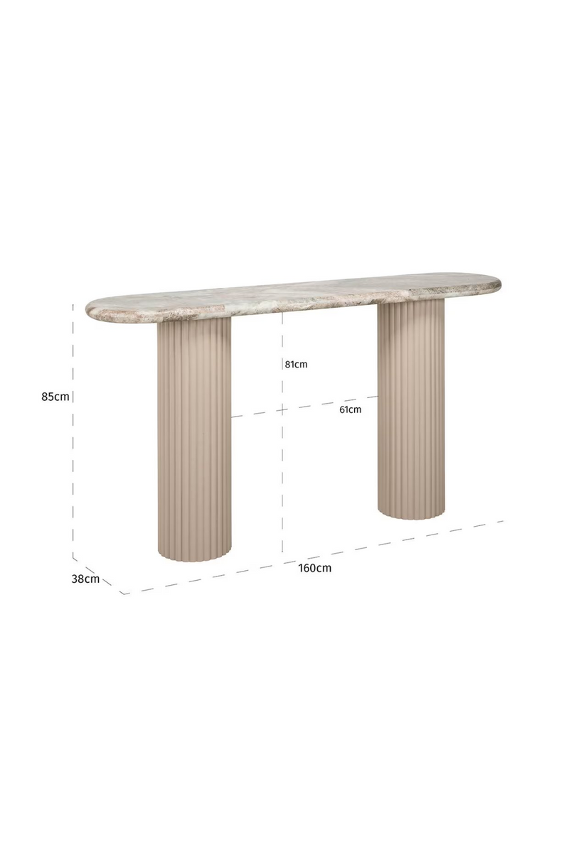 Beige Marble Console Table | OROA Coronel | Woodfurniture.com