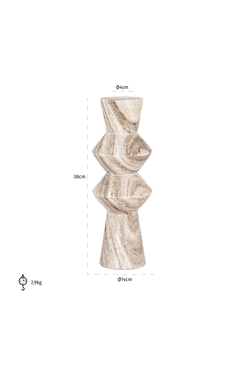 Beige Marble Vase | OROA Siem | Woodfurniture.com