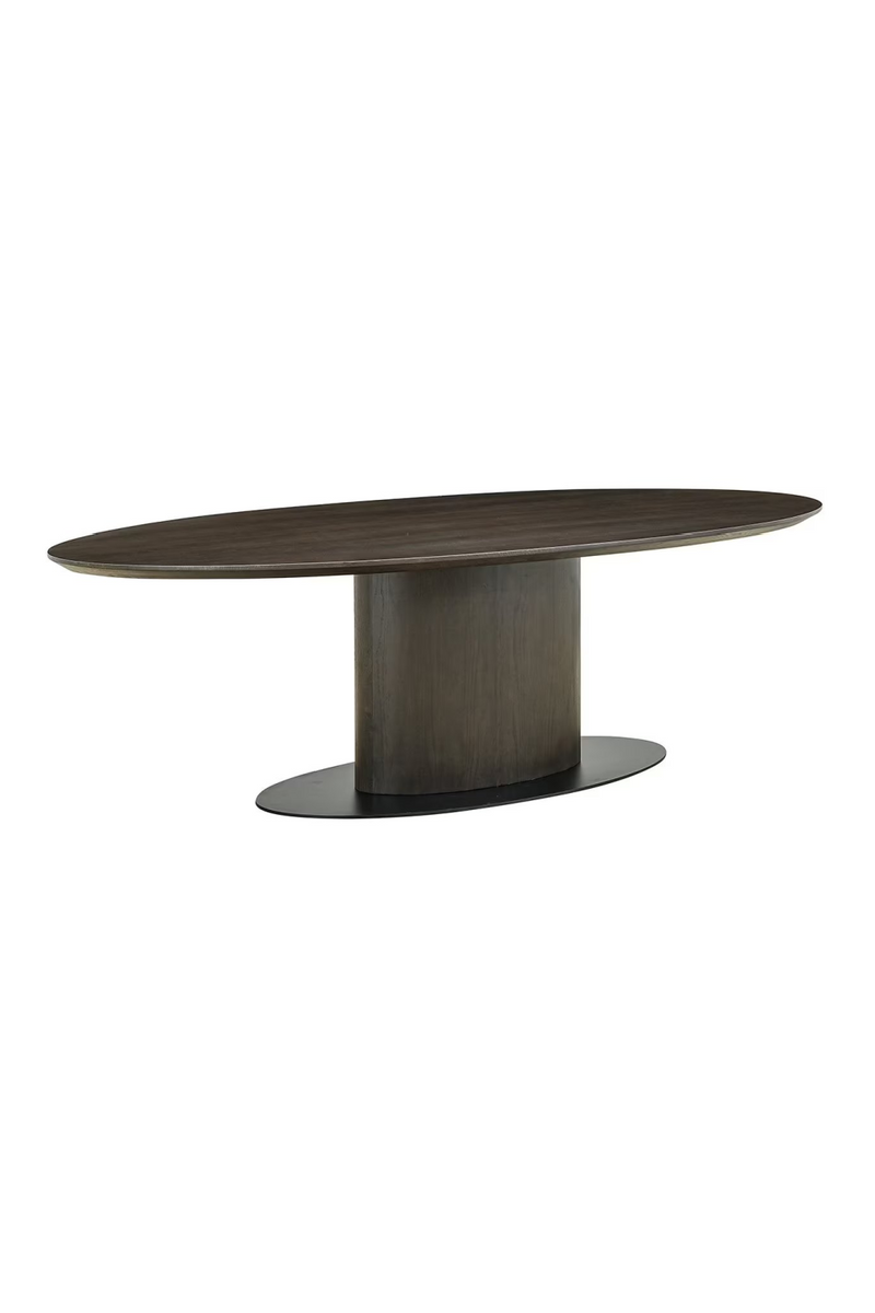 Brown Wooden Oval Dining Table | OROA Gordon | Woodfurniture.com