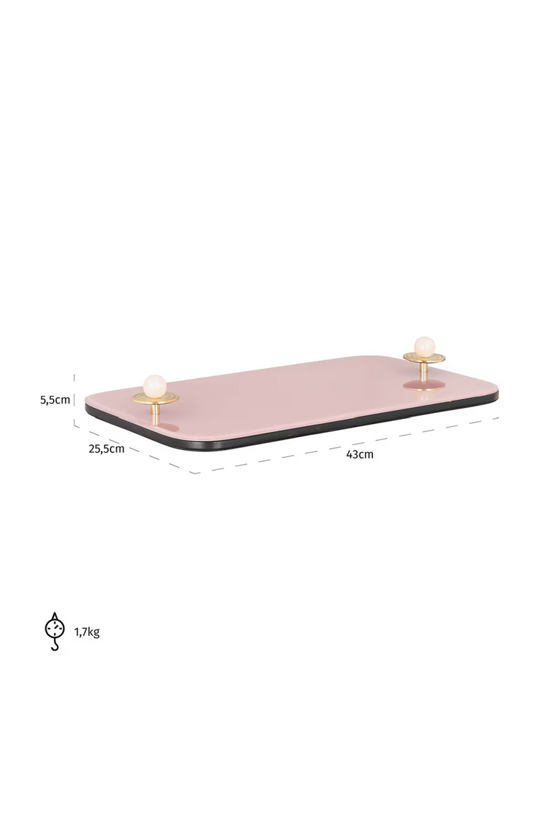 Pink Glass Tray | OROA Jalien | Woodfurniture.com