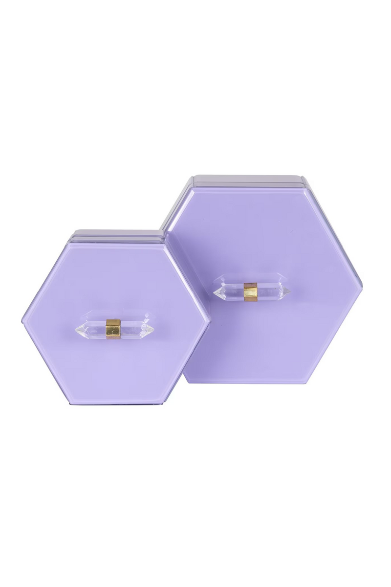 Purple Hexagon Storage Box | OROA Jutta | Woodfurniture.com