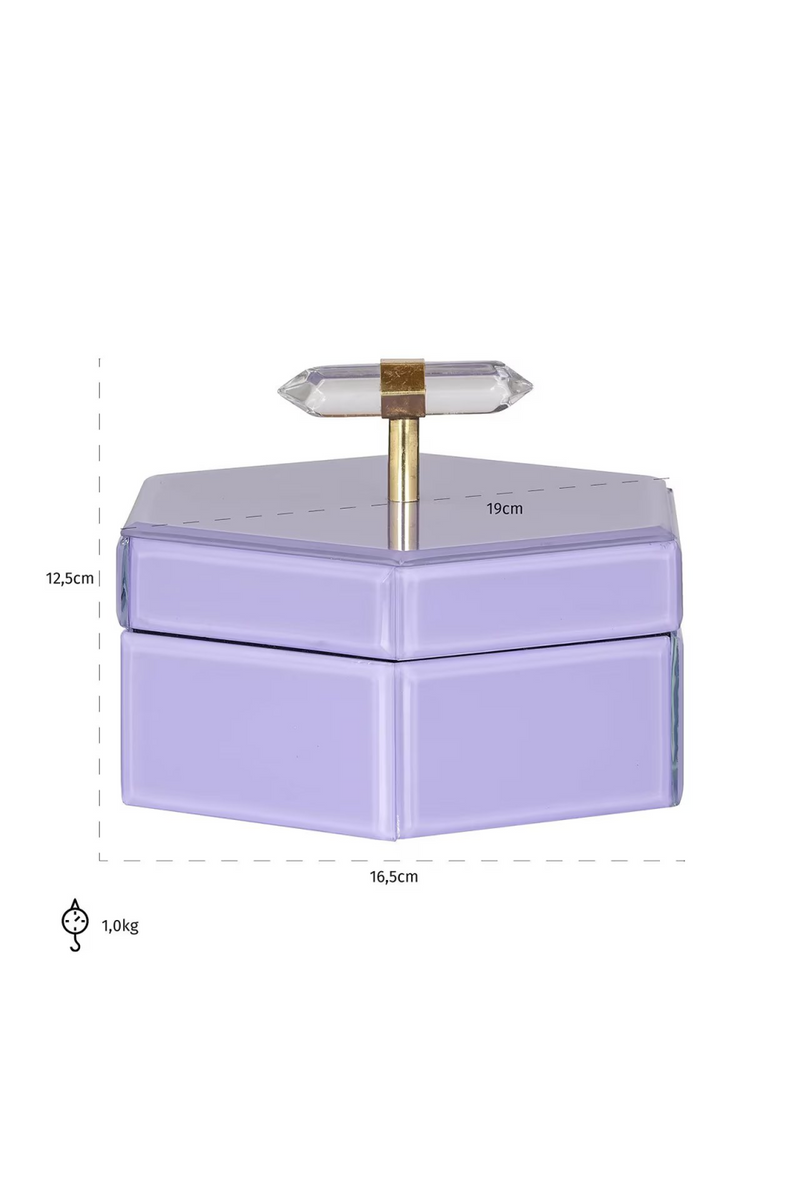 Purple Hexagon Storage Box | OROA Jutta | Woodfurniture.com