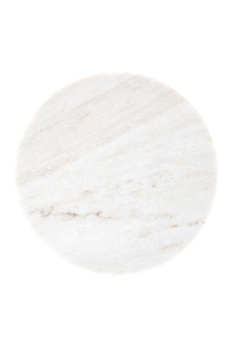 Beige Marble Round End Table | OROA Luciano | Woodfurniture.com