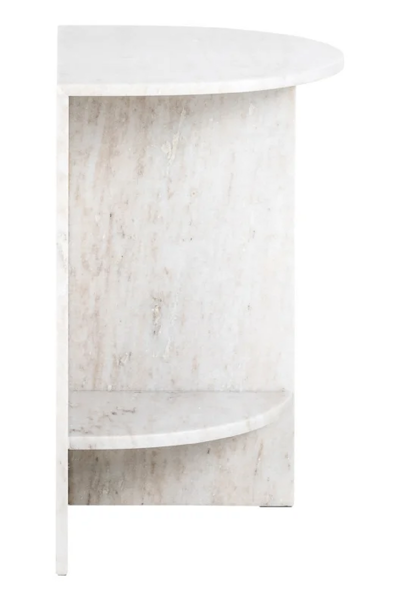 Marble Semi-Circle End Table | OROA Lansky | Woodfurniture.com