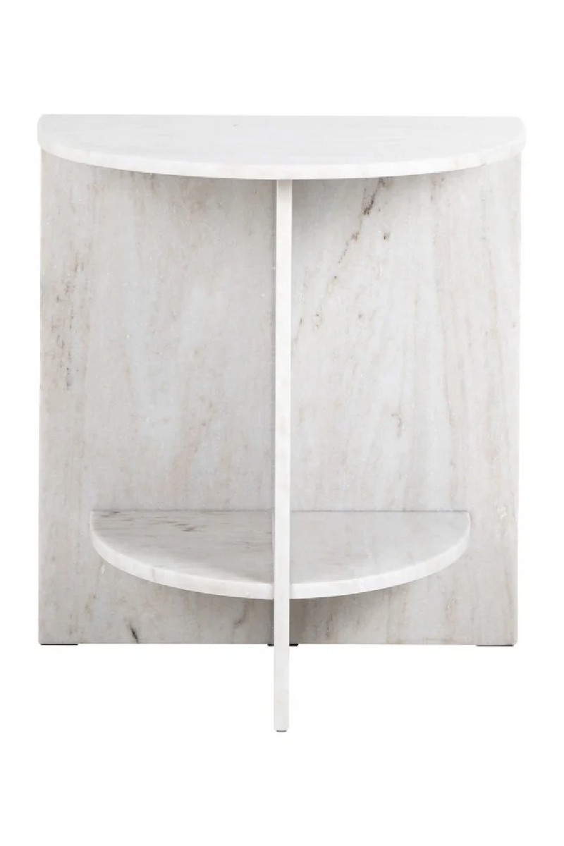 Marble Semi-Circle End Table | OROA Lansky | Woodfurniture.com