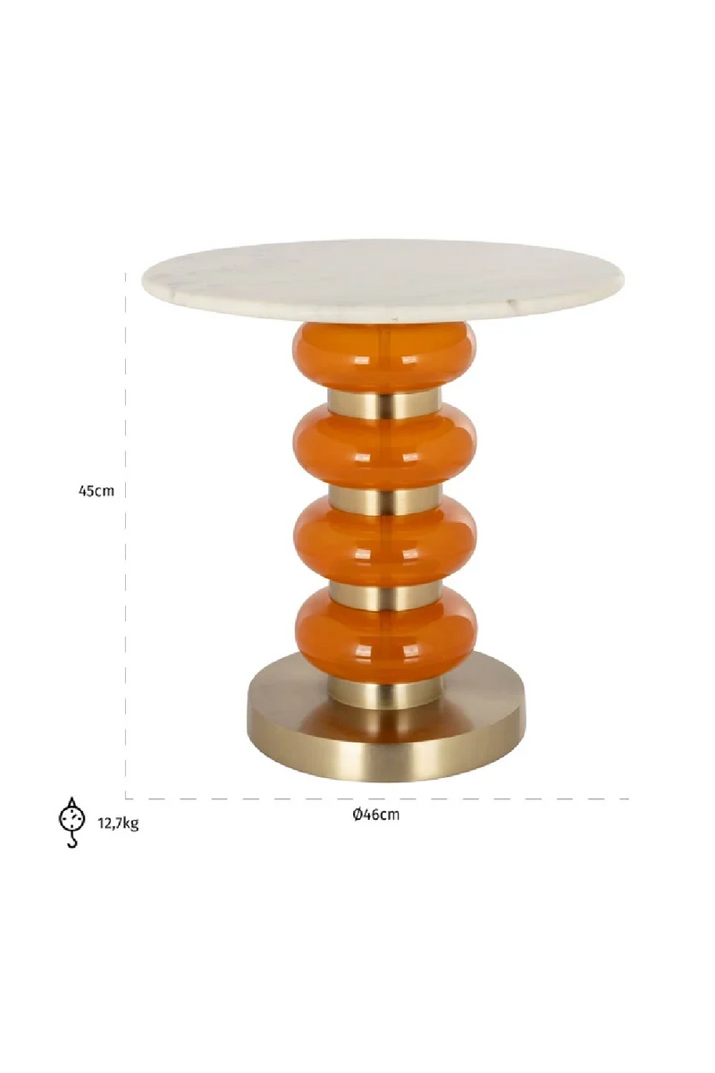 Orange Glass End Table | OROA Boann | Woodfurniture.com