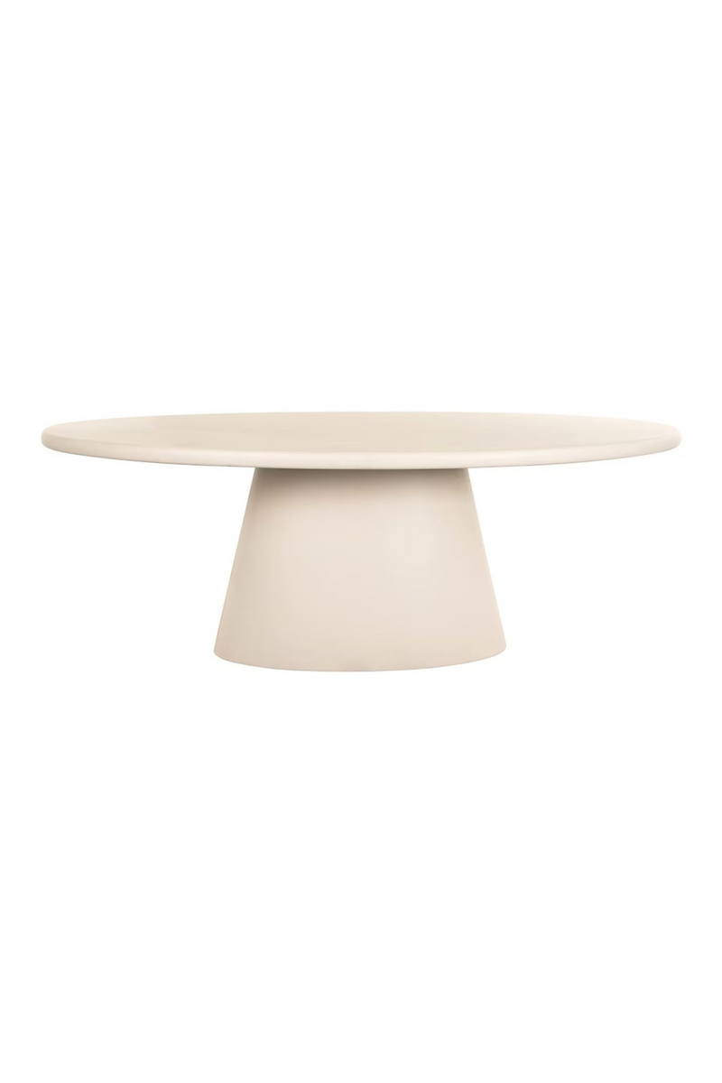 Beige Pedestal Dining Table | OROA Clayton | Woodfurniture.com