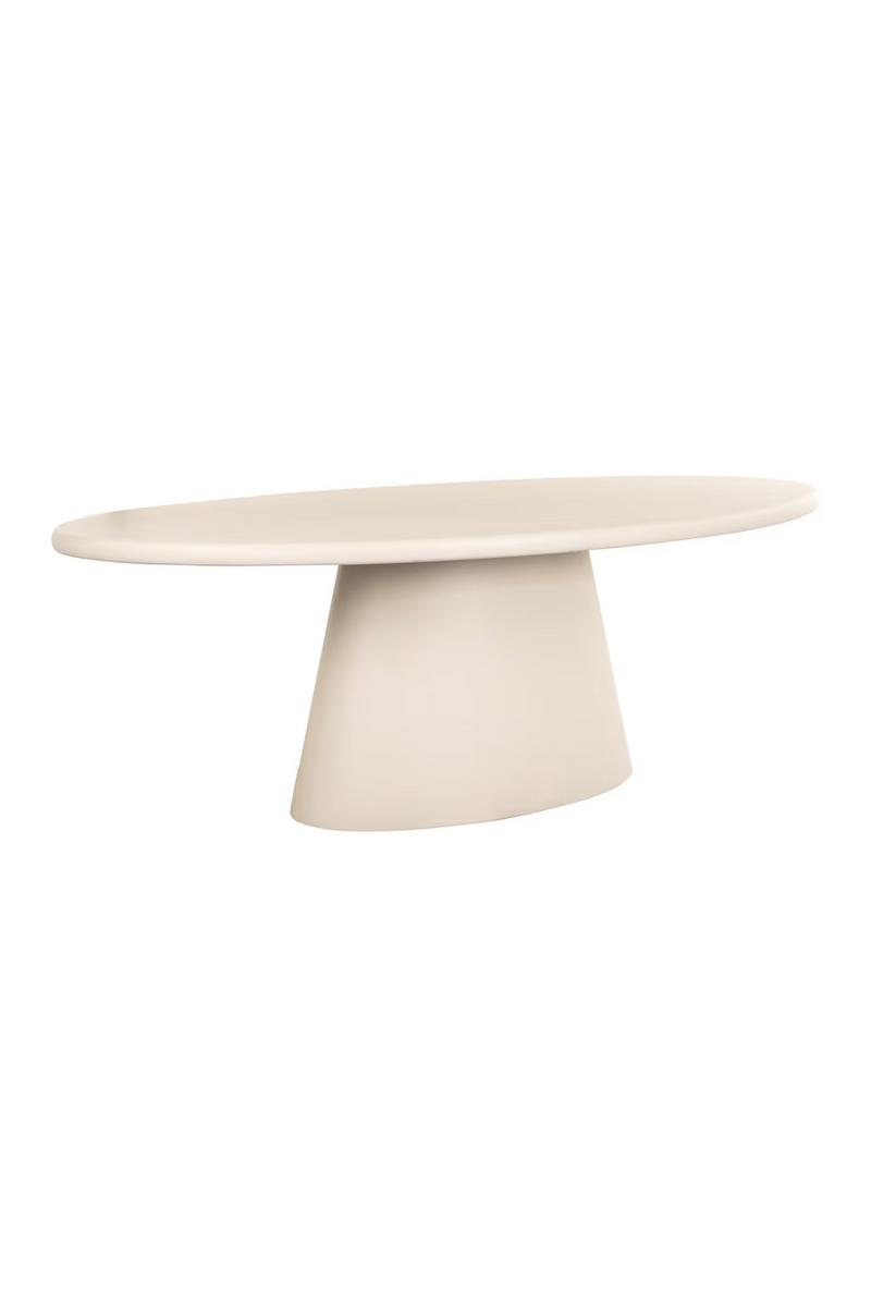 Beige Pedestal Dining Table | OROA Clayton | Woodfurniture.com