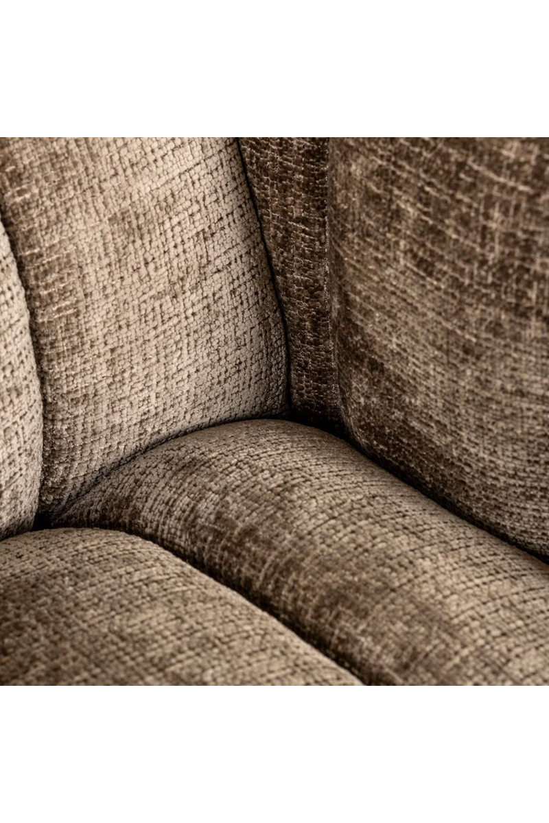 Taupe Chenille Lounge Chair | OROA Beaudy  | Woodfurniture.com