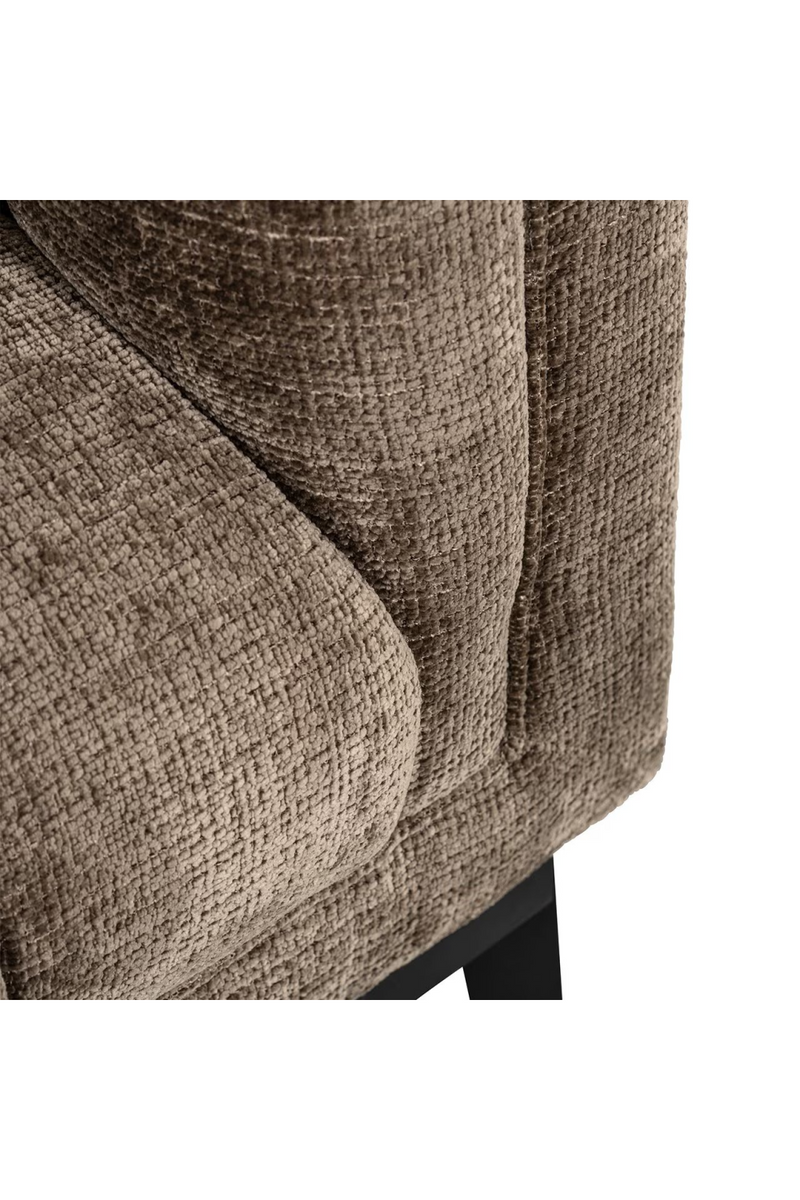 Taupe Chenille Lounge Chair | OROA Beaudy | Woodfurniture.com