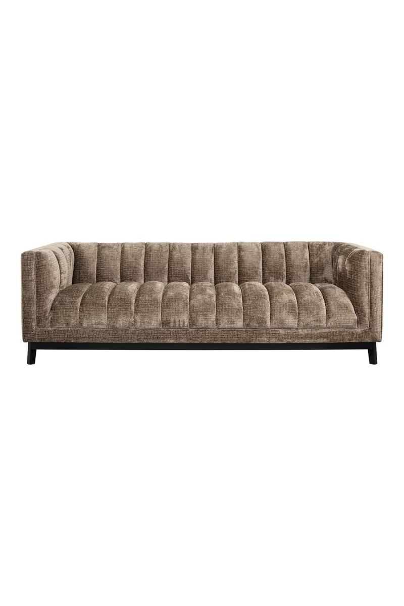 Taupe Chenille Channeled Sofa | OROA Beaudy | Woodfurniture.com