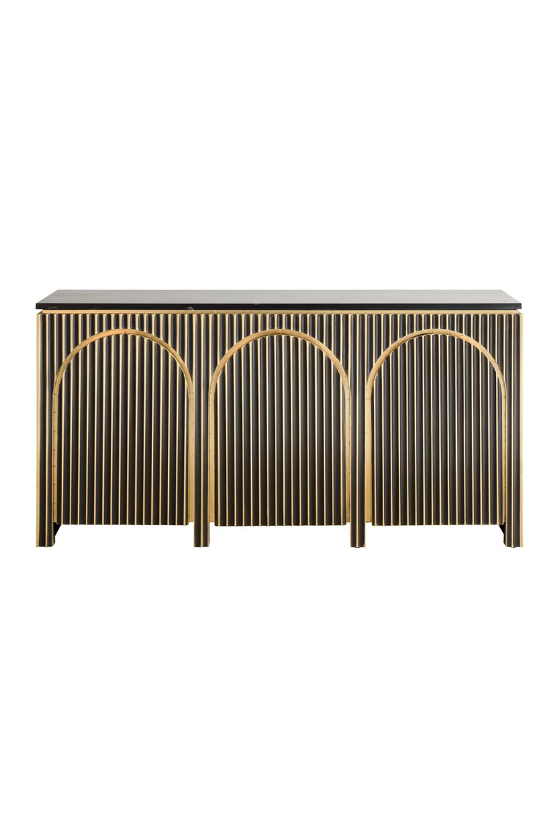 Gold Cladded 3-Door Sideboard | OROA Les Arcs | Woodfurniture.com