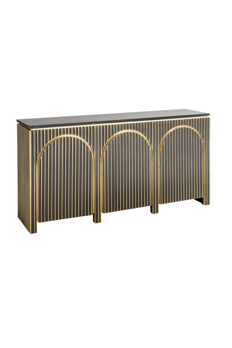 Gold Cladded 3-Door Sideboard | OROA Les Arcs | Oroatrade.com