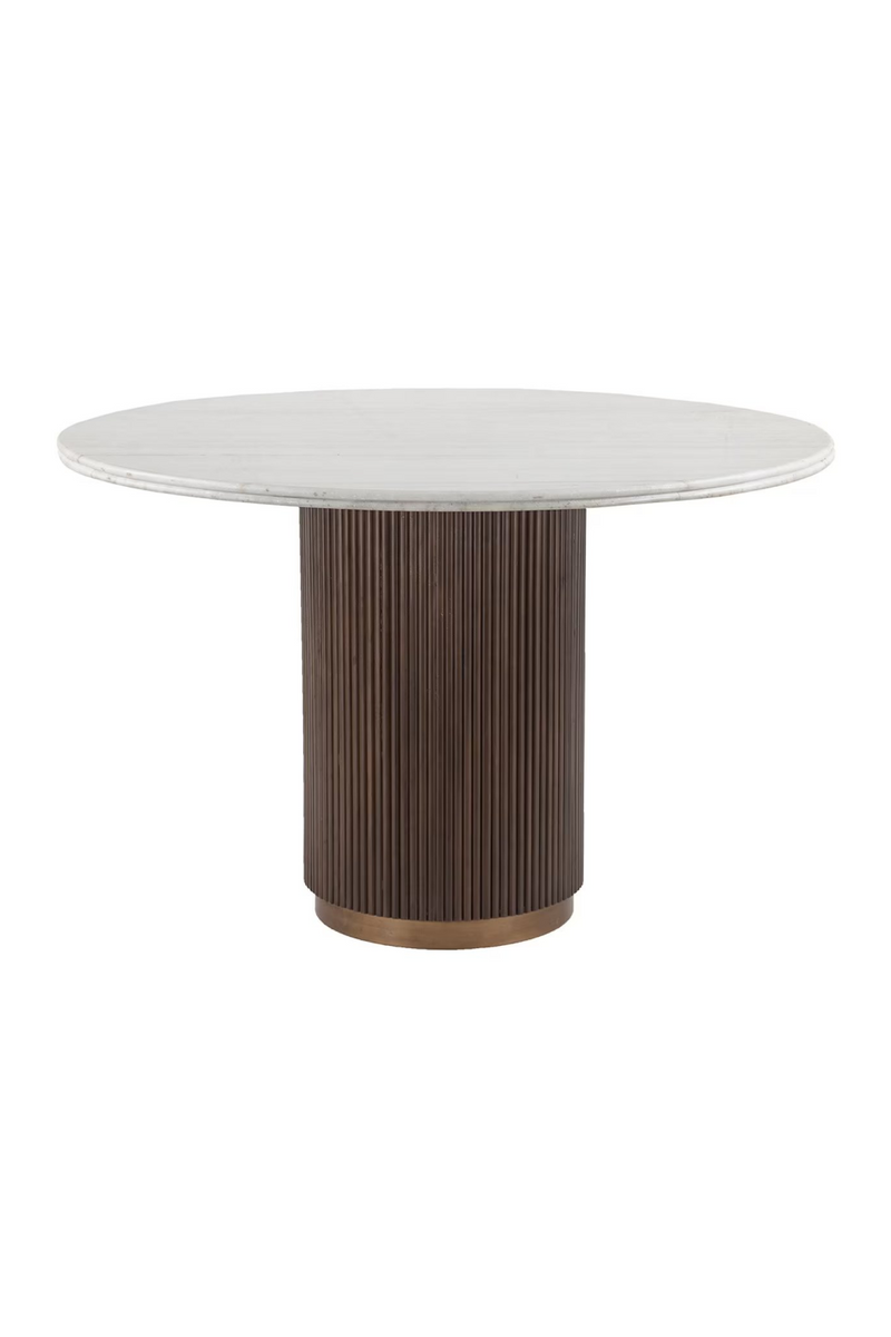 Round Marble Pedestal Dining Table | OROA Mayfield | Woodfurniture.com