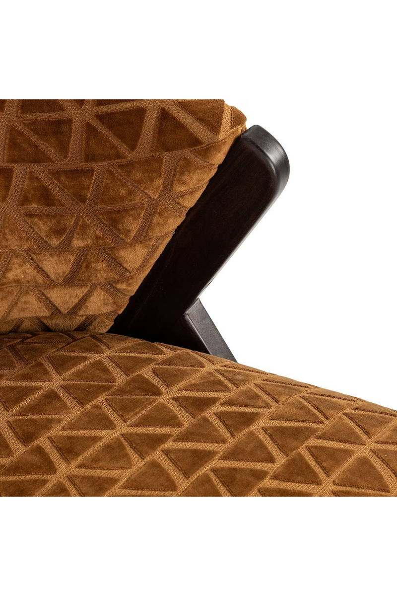 Gold Triangle Patterned Lounge Chair | OROA Mia | Oroatrade.com