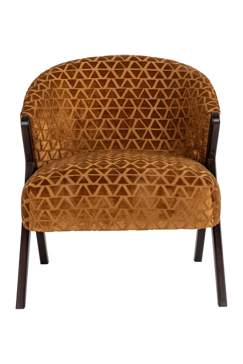 Gold Triangle Patterned Lounge Chair | OROA Mia | Oroatrade.com