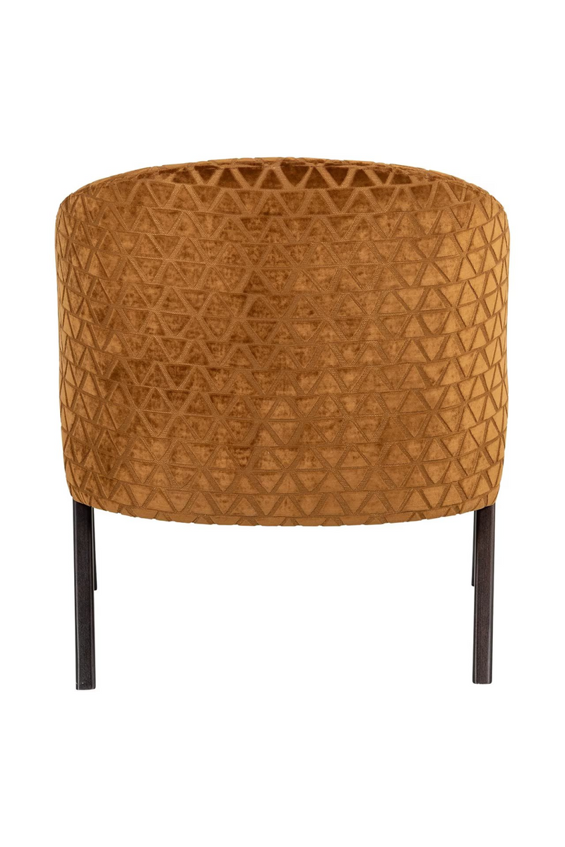 Gold Triangle Patterned Lounge Chair | OROA Mia | Oroatrade.com