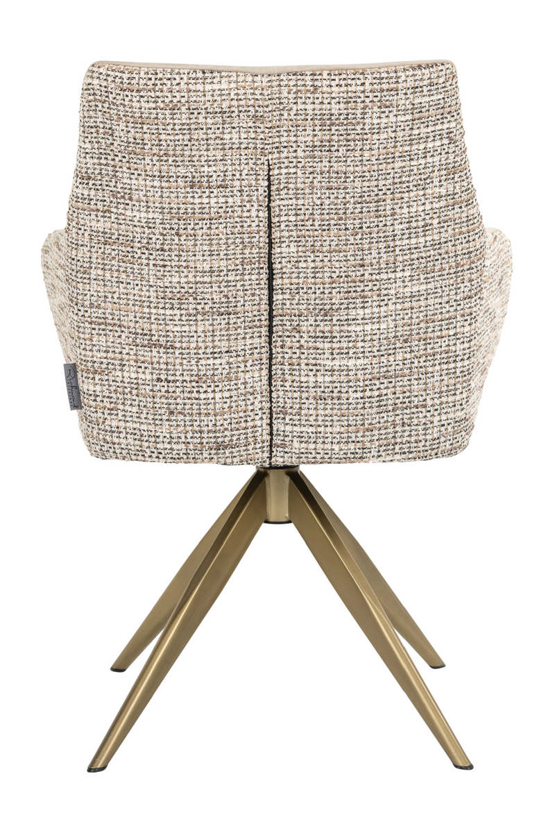 Khaki Velvet Swivel Chair | OROA Lisonne | Woodfurniture.com