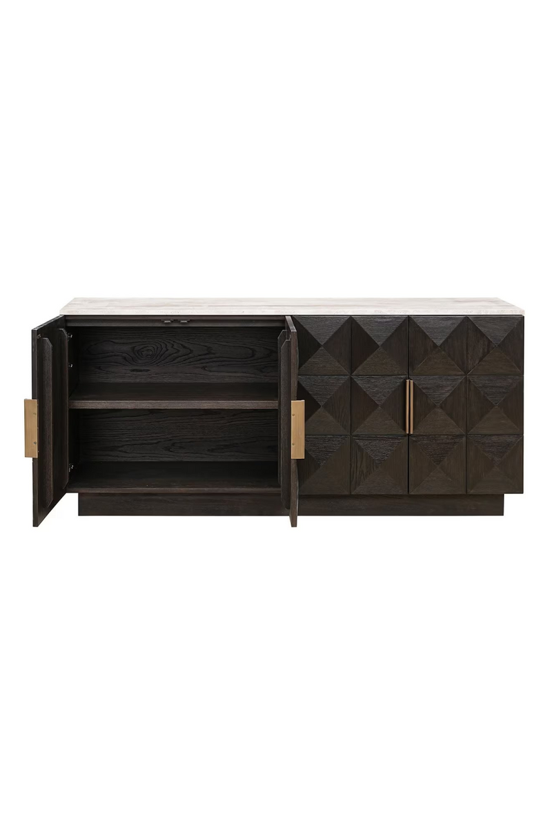 Brown Oak 4-Door Sideboard | OROA Claremont | Woodfurniture.com