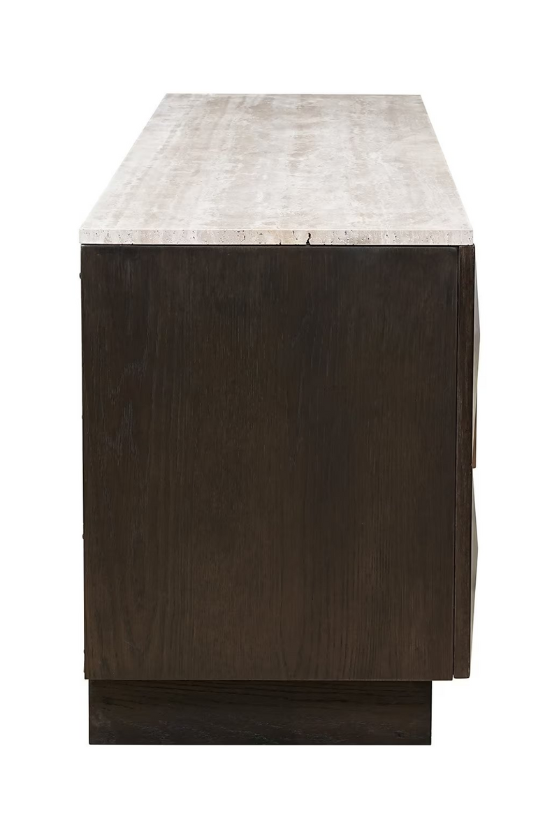 Brown Oak 4-Door TV Cabinet | OROA Claremont | Woodfurniture.com