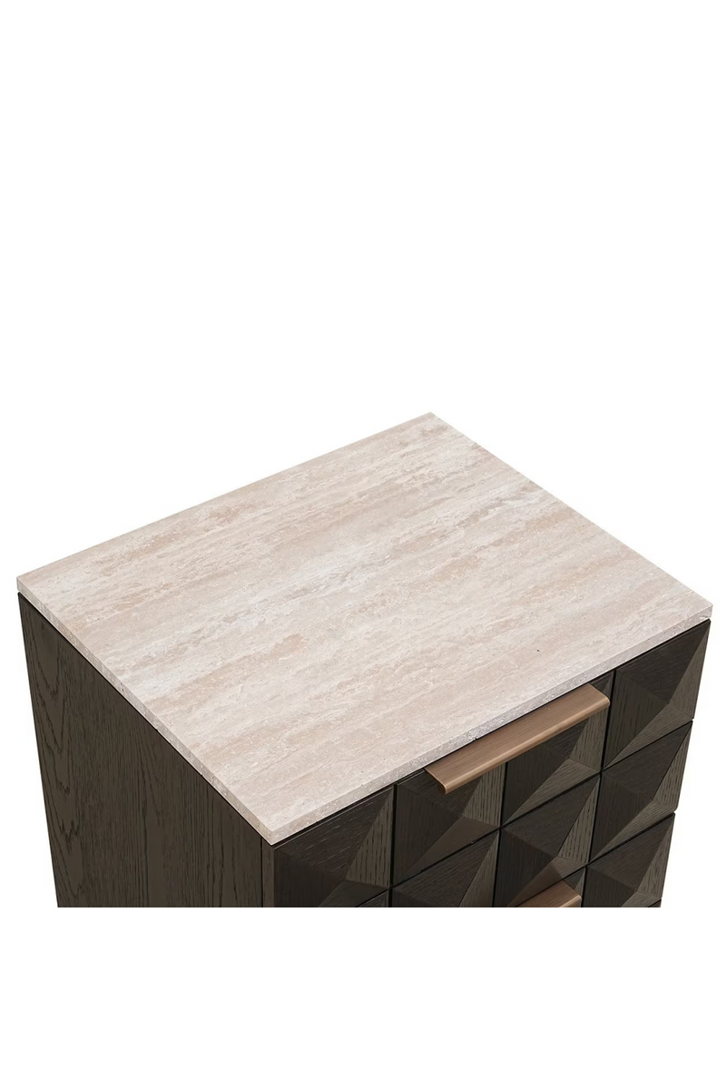 Brown Oak 2-Drawer Nightstand | OROA Claremont | Woodfurniture.com