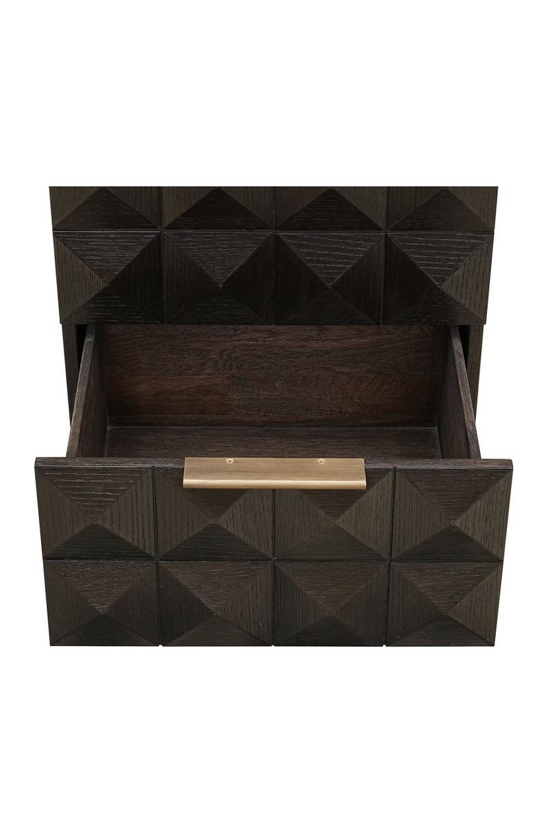 Brown Oak 2-Drawer Nightstand | OROA Claremont | Woodfurniture.com